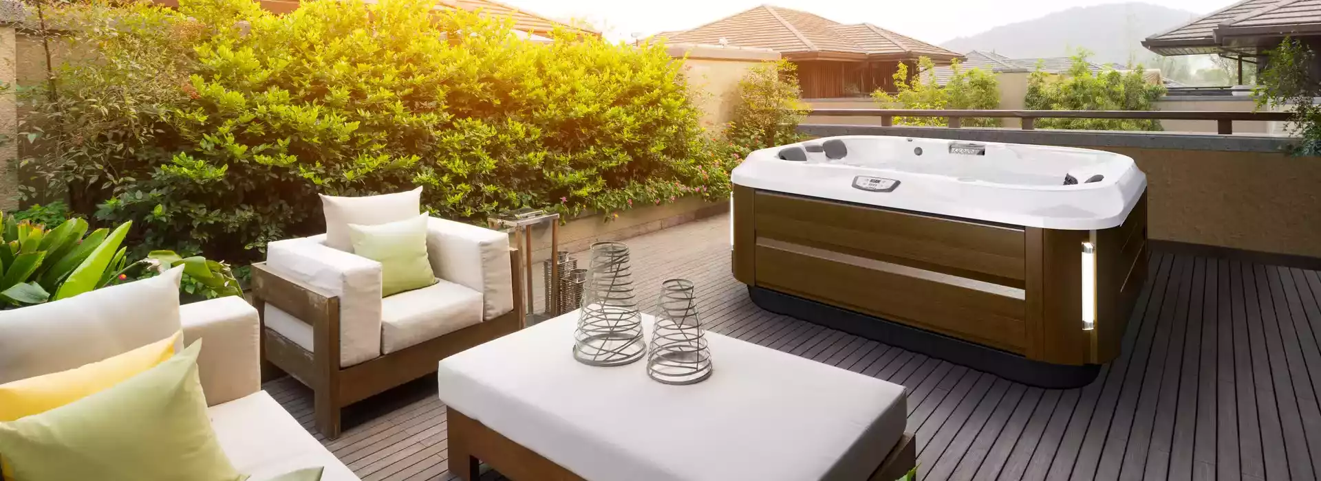 hot tub on patio