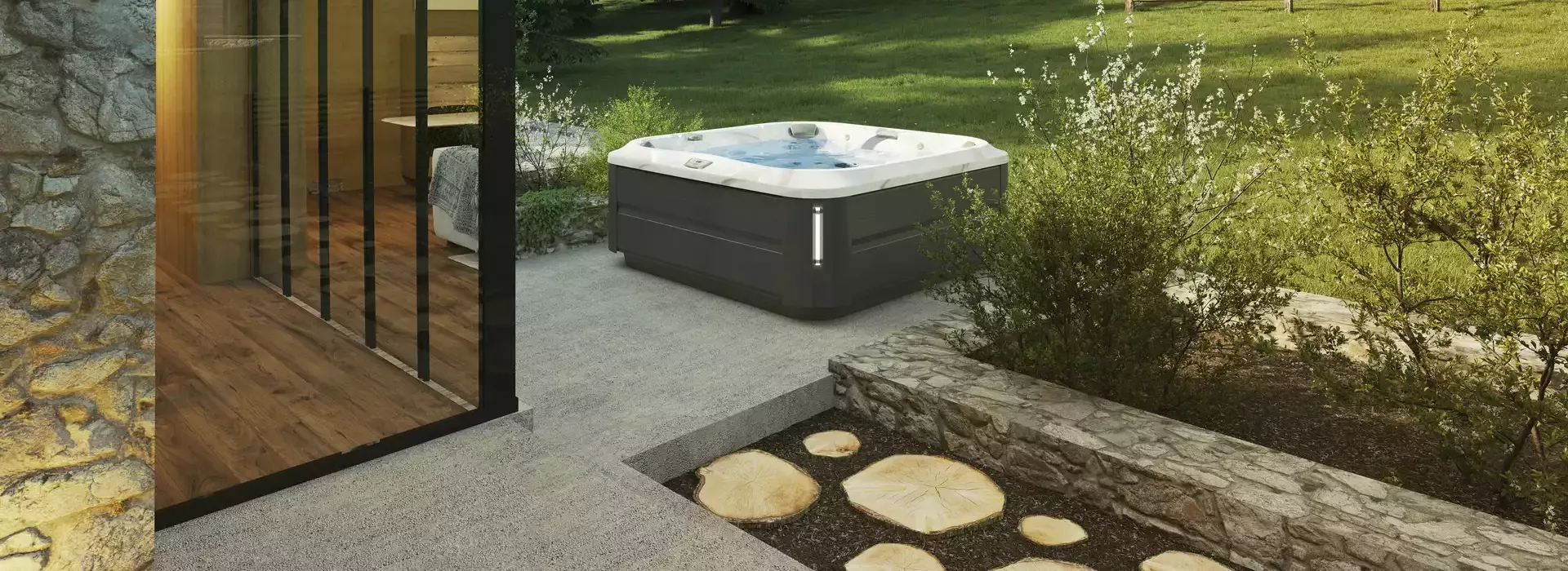 JHT J385 modern hot tub in Duncan