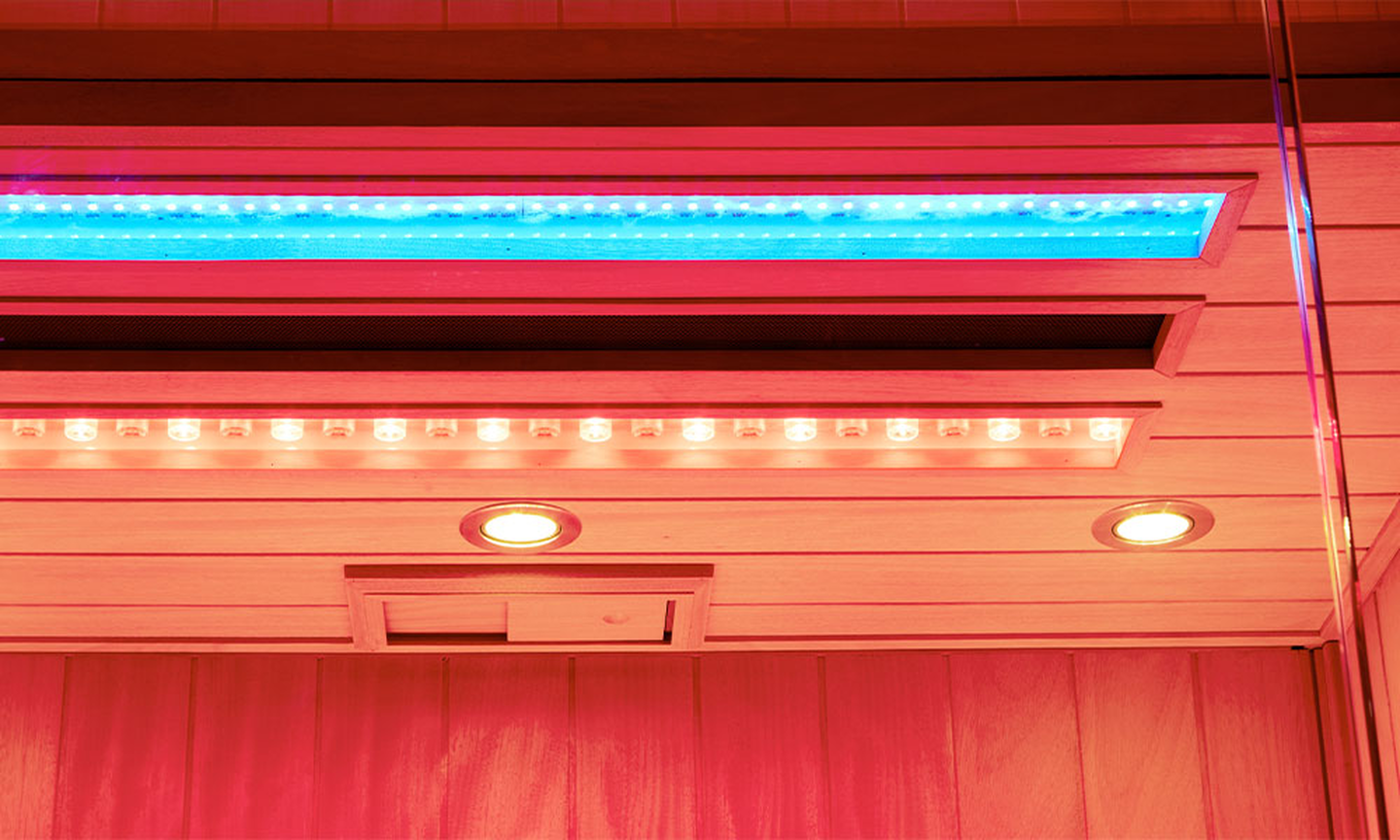 Close up of a sauna IR