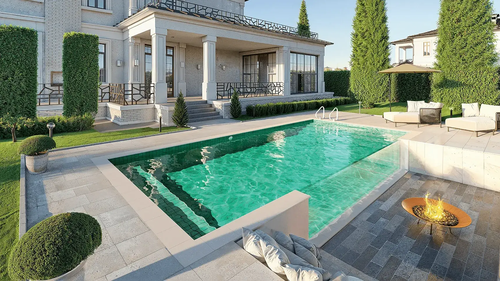 Montelupo Fully Tiled Acrylic Pool
